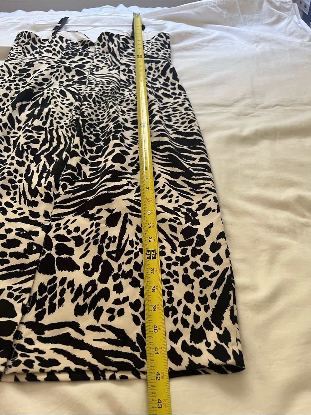 Sergio Hudson X Target Size Animal Print Bustier Midi Dress Black Ivory Large - Picture 9 of 12